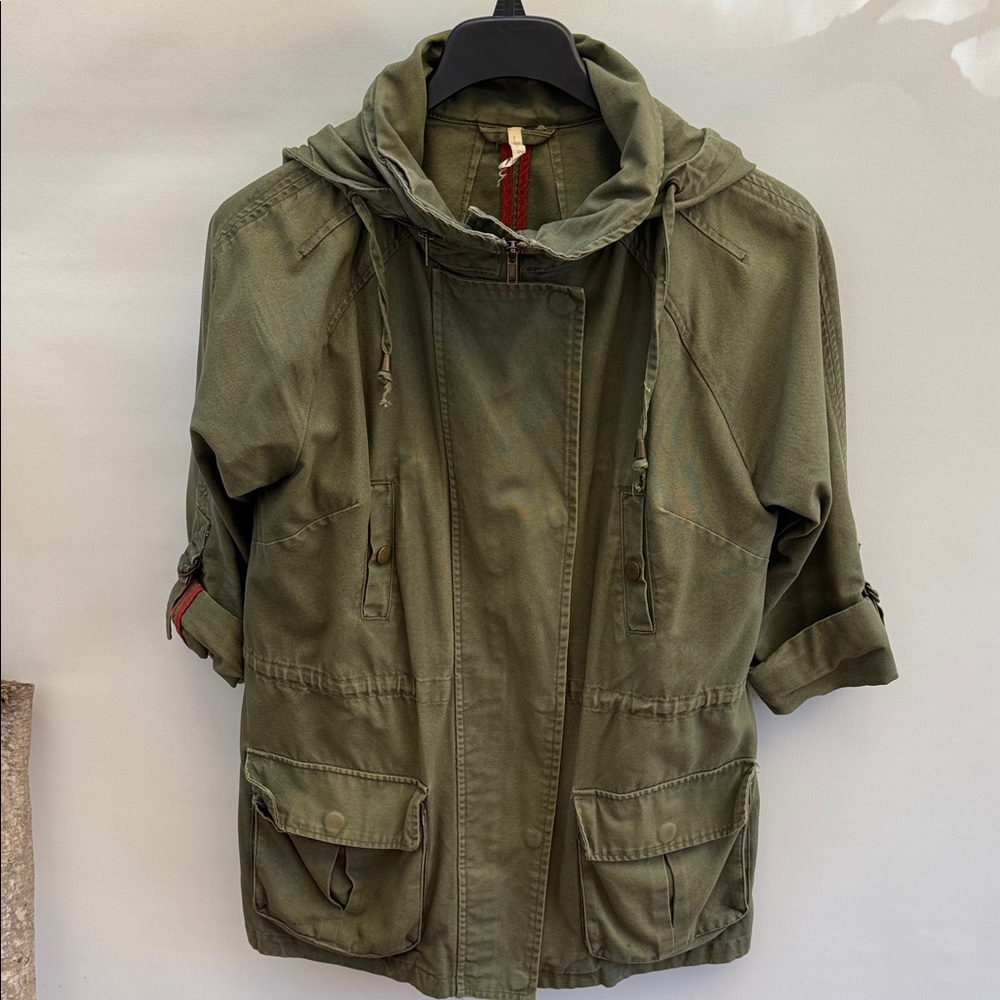 Green Hooded Women’s Jacket